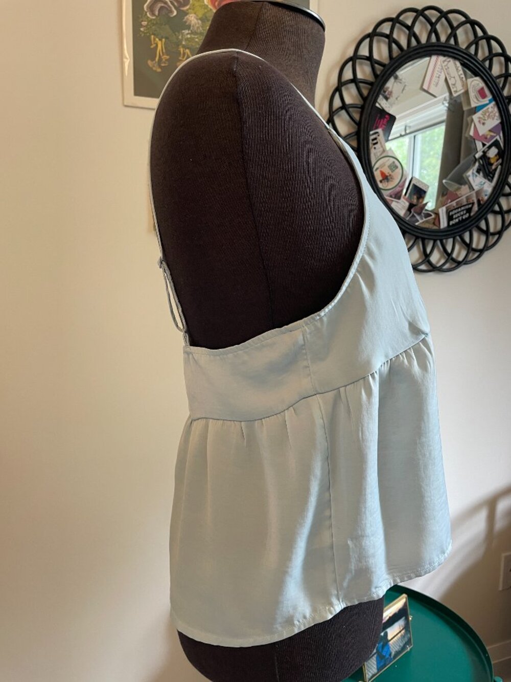 Powder Blue Spaghetti Strap Top - Picture 3 of 4